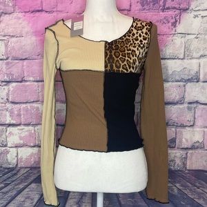 Lizette a collection Animal Print Top